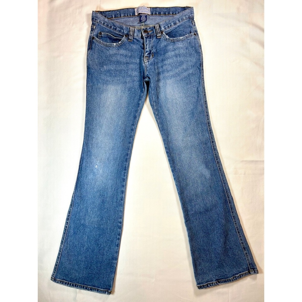 Steve & Barry's Classic Dungarees Lightly Distressed Jeans Womens 6 Slight Flare